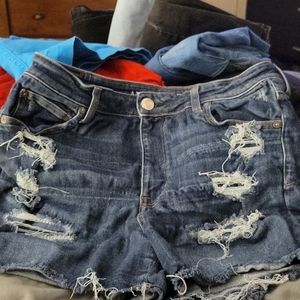 Light wash shorts